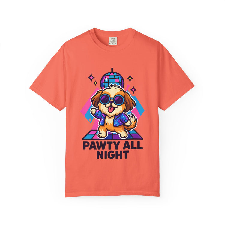 🕺 Pawty All Night Shih Tzu T-Shirt – Funny Disco Dog Meme Tee for Pet Lovers & Party Animals 🐾
