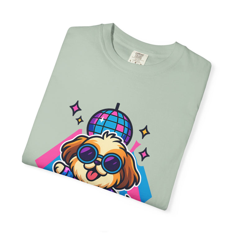 🕺 Pawty All Night Shih Tzu T-Shirt – Funny Disco Dog Meme Tee for Pet Lovers & Party Animals 🐾