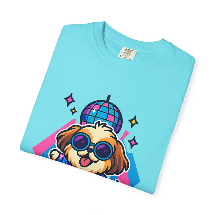 🕺 Pawty All Night Shih Tzu T-Shirt – Funny Disco Dog Meme Tee for Pet Lovers & Party Animals 🐾