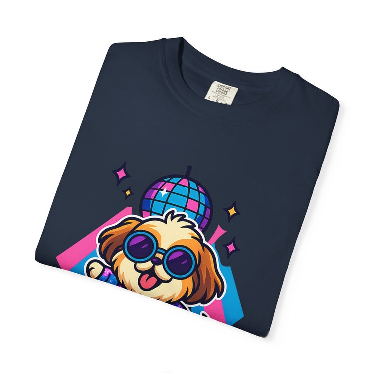 🕺 Pawty All Night Shih Tzu T-Shirt – Funny Disco Dog Meme Tee for Pet Lovers & Party Animals 🐾