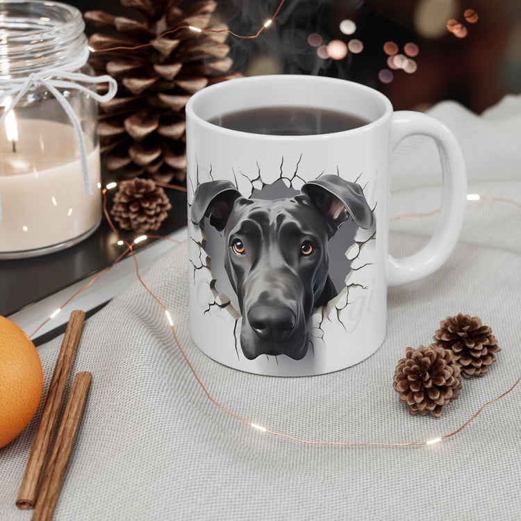 Cute Dog Lover Mug – Adorable Puppy Print Ceramic Coffee Cup – 11oz / 15oz