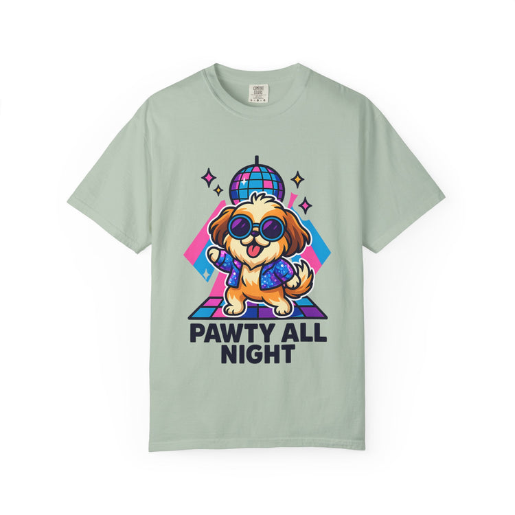 🕺 Pawty All Night Shih Tzu T-Shirt – Funny Disco Dog Meme Tee for Pet Lovers & Party Animals 🐾