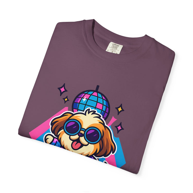🕺 Pawty All Night Shih Tzu T-Shirt – Funny Disco Dog Meme Tee for Pet Lovers & Party Animals 🐾