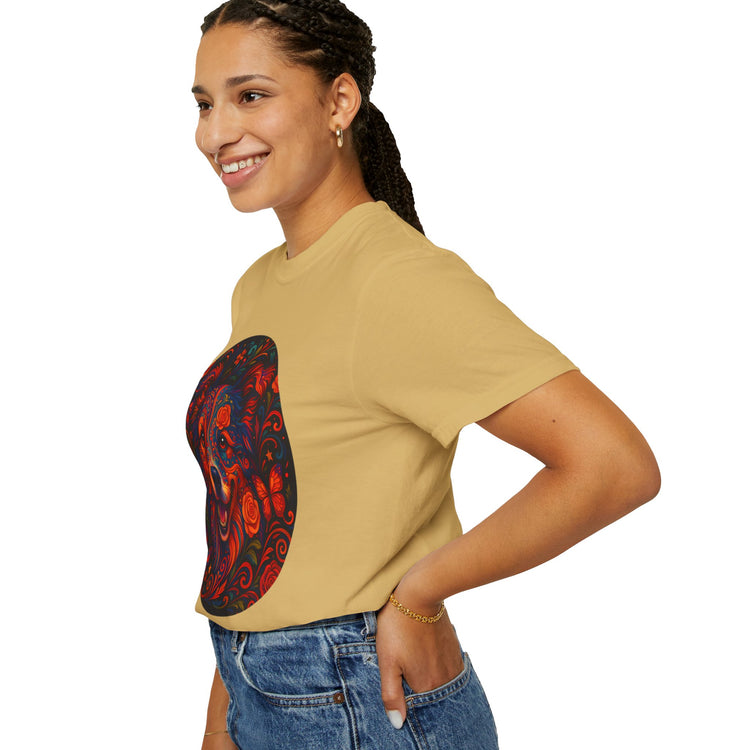 Border Collie Psychedelic T-Shirt – Colorful Dog Art Tee, Trippy Floral Design for Dog Lovers