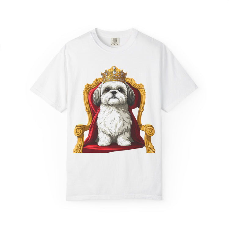 👑2 Funny Shih Tzu Royal Meme T-Shirt – Cute Dog Cartoon Tee for Dog Moms & Pet Lovers 🐾