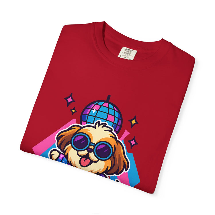 🕺 Pawty All Night Shih Tzu T-Shirt – Funny Disco Dog Meme Tee for Pet Lovers & Party Animals 🐾
