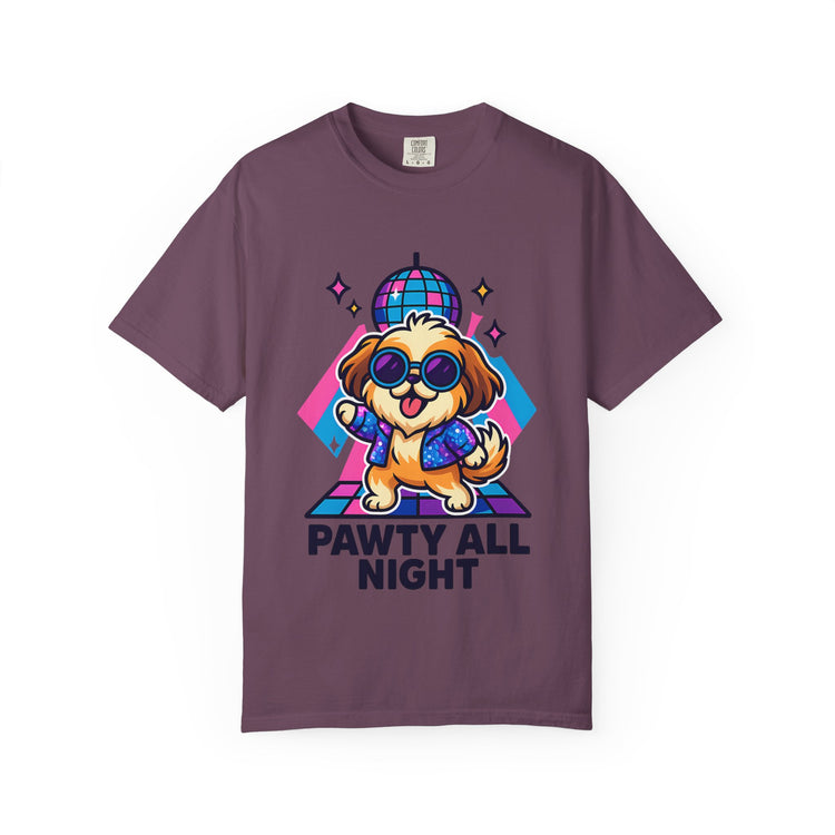🕺 Pawty All Night Shih Tzu T-Shirt – Funny Disco Dog Meme Tee for Pet Lovers & Party Animals 🐾