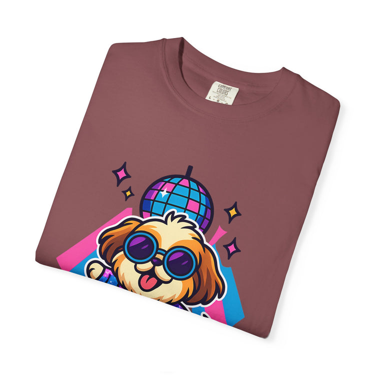 🕺 Pawty All Night Shih Tzu T-Shirt – Funny Disco Dog Meme Tee for Pet Lovers & Party Animals 🐾