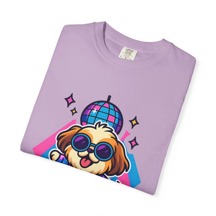 🕺 Pawty All Night Shih Tzu T-Shirt – Funny Disco Dog Meme Tee for Pet Lovers & Party Animals 🐾