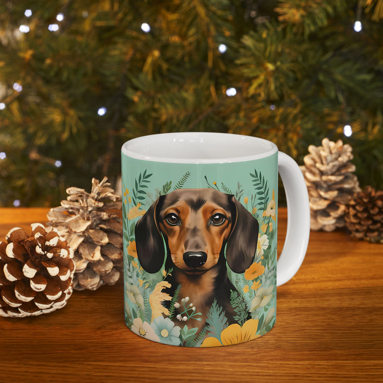 Dog Lover Mug – Adorable Puppy Print Ceramic Coffee Cup – 11oz / 15oz