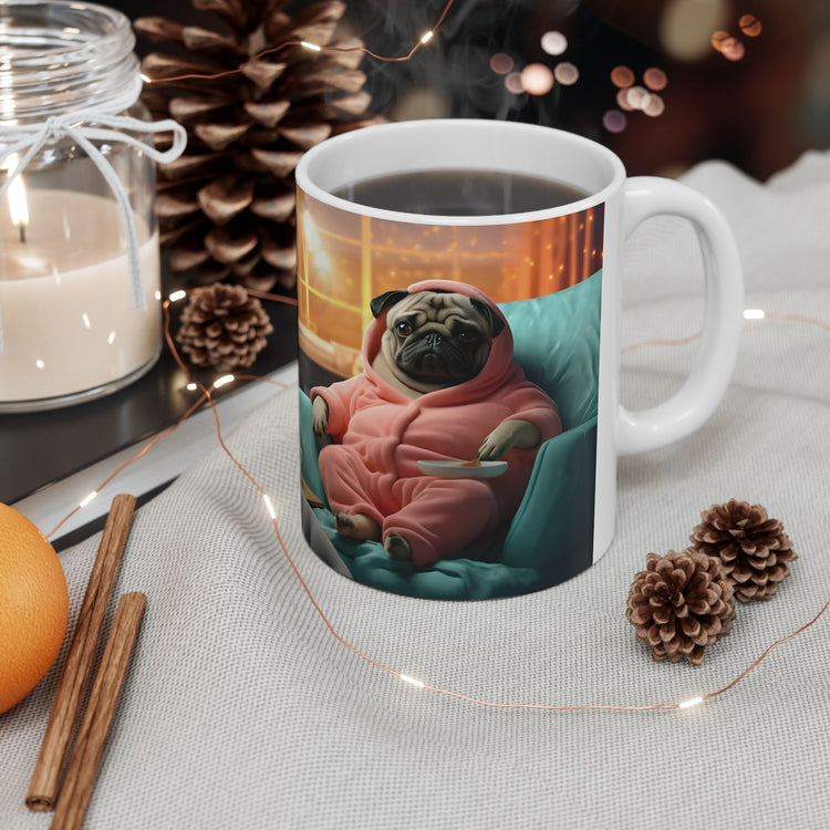 Dog Lover Mug – Adorable Puppy Print Ceramic Coffee Cup – 11oz / 15oz