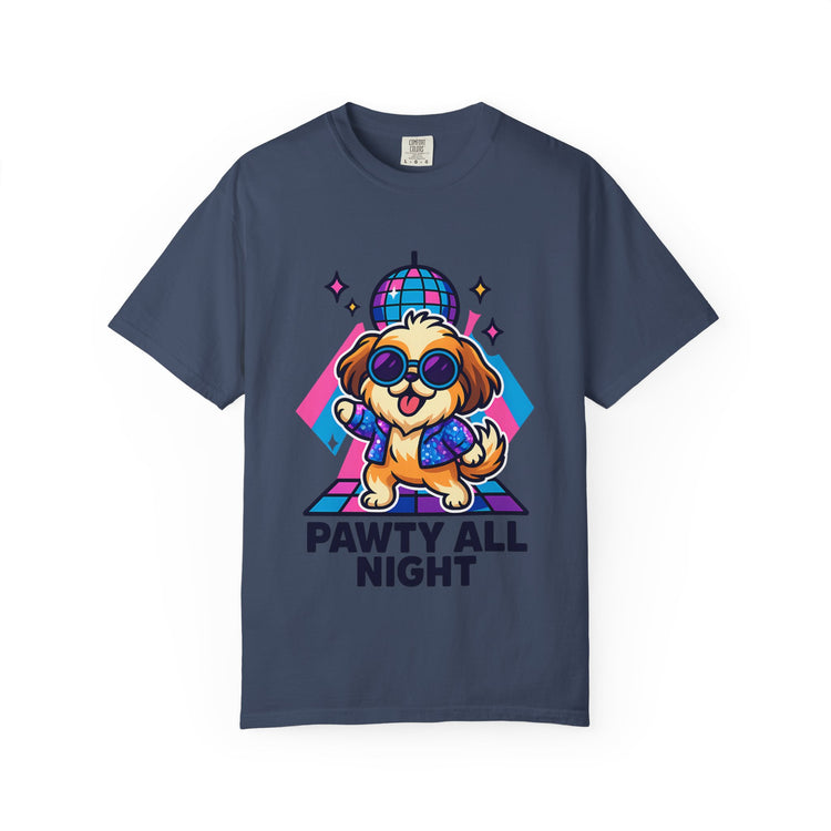 🕺 Pawty All Night Shih Tzu T-Shirt – Funny Disco Dog Meme Tee for Pet Lovers & Party Animals 🐾