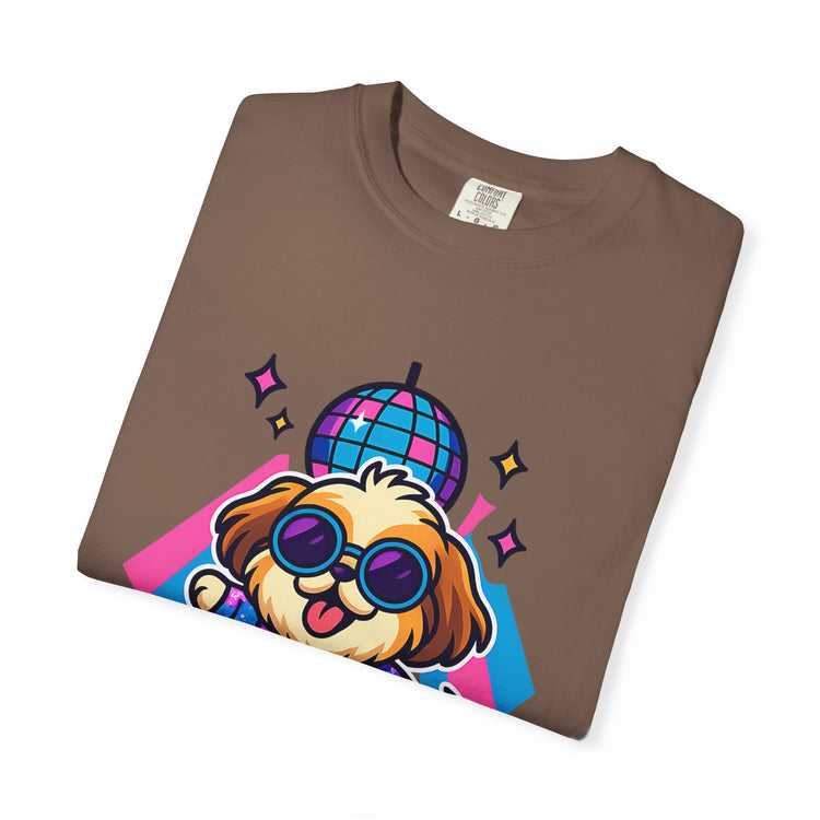 🕺 Pawty All Night Shih Tzu T-Shirt – Funny Disco Dog Meme Tee for Pet Lovers & Party Animals 🐾