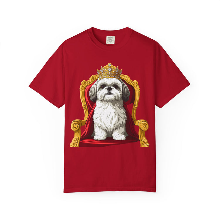 👑2 Funny Shih Tzu Royal Meme T-Shirt – Cute Dog Cartoon Tee for Dog Moms & Pet Lovers 🐾