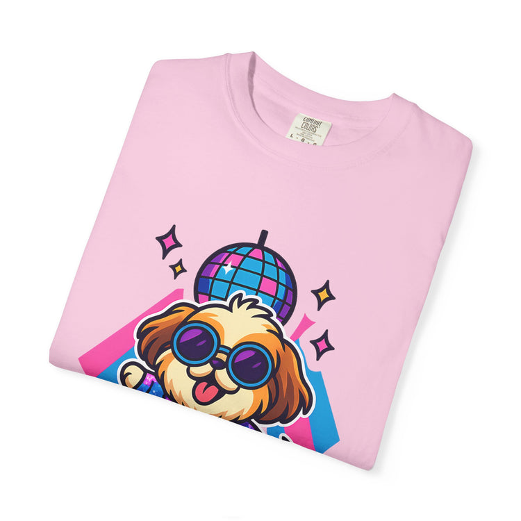 🕺 Pawty All Night Shih Tzu T-Shirt – Funny Disco Dog Meme Tee for Pet Lovers & Party Animals 🐾