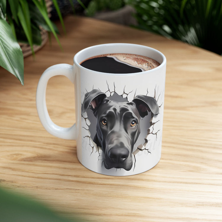 Cute Dog Lover Mug – Adorable Puppy Print Ceramic Coffee Cup – 11oz / 15oz