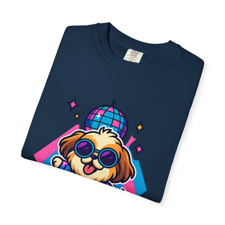 🕺 Pawty All Night Shih Tzu T-Shirt – Funny Disco Dog Meme Tee for Pet Lovers & Party Animals 🐾
