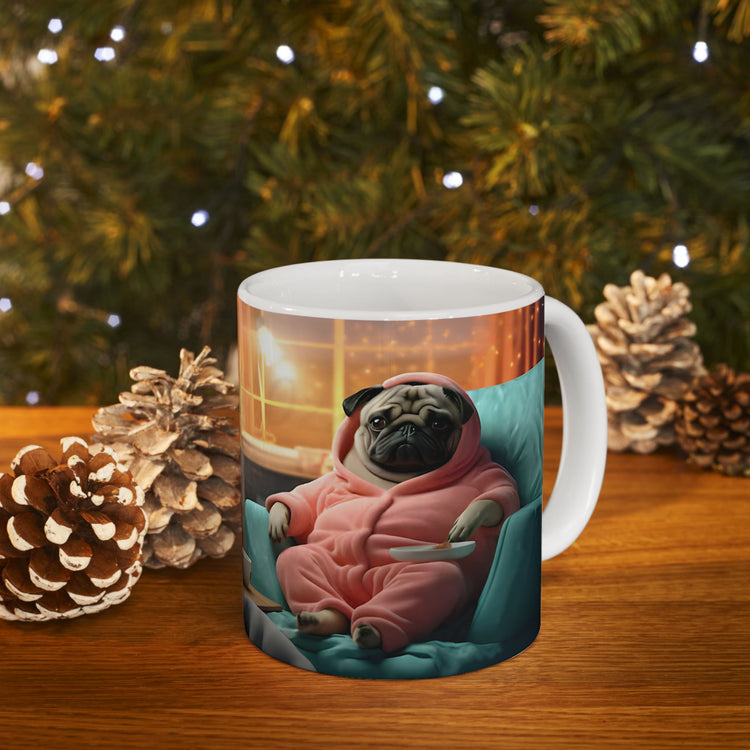 Dog Lover Mug – Adorable Puppy Print Ceramic Coffee Cup – 11oz / 15oz