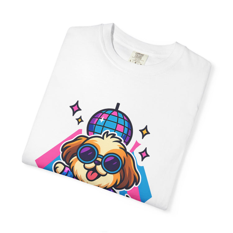 🕺 Pawty All Night Shih Tzu T-Shirt – Funny Disco Dog Meme Tee for Pet Lovers & Party Animals 🐾