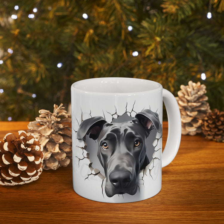 Cute Dog Lover Mug – Adorable Puppy Print Ceramic Coffee Cup – 11oz / 15oz