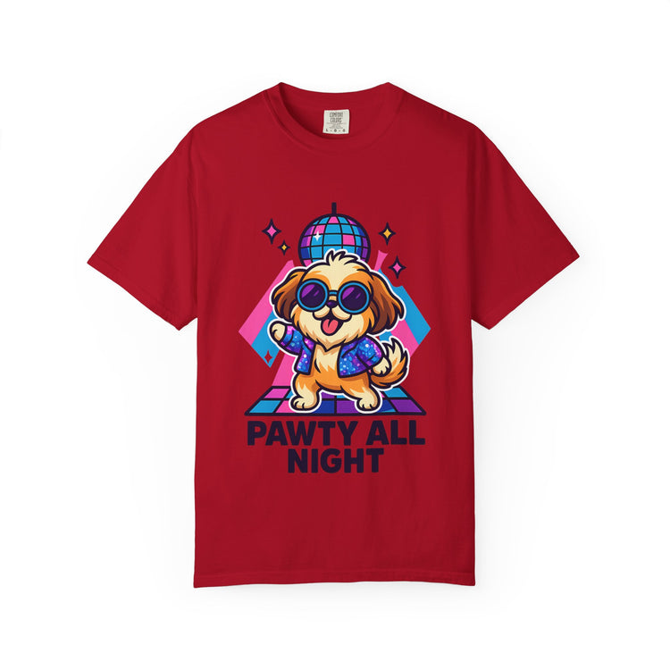🕺 Pawty All Night Shih Tzu T-Shirt – Funny Disco Dog Meme Tee for Pet Lovers & Party Animals 🐾