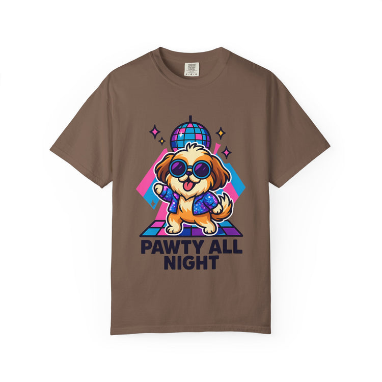 🕺 Pawty All Night Shih Tzu T-Shirt – Funny Disco Dog Meme Tee for Pet Lovers & Party Animals 🐾